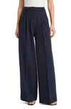 KOBI HALPERIN SIDE STRIPE STRETCH TWILL WIDE LEG PANTS