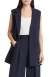 KOBI HALPERIN STRETCH TWILL LONGLINE VEST