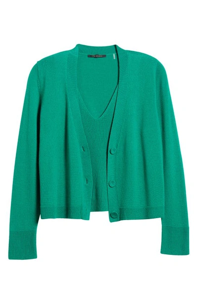 Kobi Halperin Wool Florence Button Front Sweater In Ivy