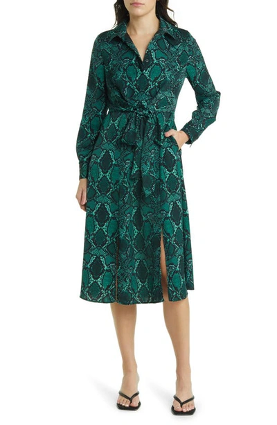 Kobi Halperin Marina Printed Shirtdress In Ivy Multi