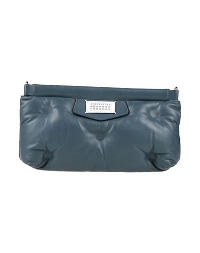 Maison Margiela Woman Handbag Slate Blue Size - Soft Leather In Blue