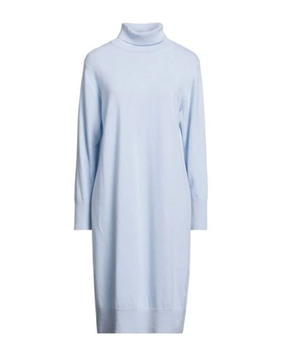 Rossopuro Woman Midi Dress Sky Blue Size S Wool, Cashmere