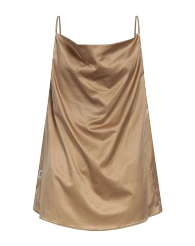 Jijil Woman Top Camel Size 10 Cotton, Silk, Elastane In Beige