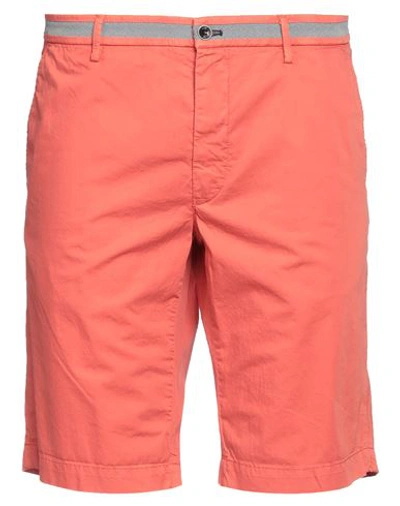 Mason's Man Shorts & Bermuda Shorts Tomato Red Size 38 Cotton, Elastane In Tomato Red