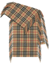 BURBERRY CHECK MOTIF CASHMERE SCARF