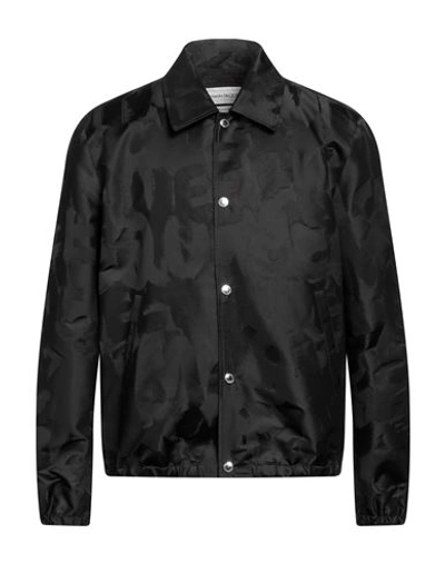Alexander Mcqueen Man Jacket Black Size 42 Polyester, Cotton