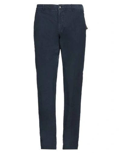 Incotex Cotton-blend Straight Pants In Blau