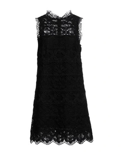 Ermanno Scervino Woman Mini Dress Black Size 10 Cotton, Polyamide