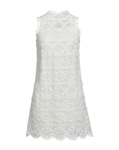 Ermanno Scervino Woman Mini Dress White Size 6 Cotton, Polyamide