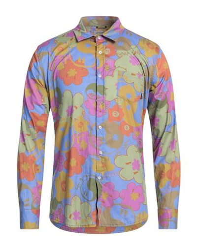 Daniele Alessandrini Homme Man Shirt Light Blue Size Xl Cotton, Elastane