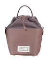 Maison Margiela Woman Handbag Mauve Size - Bovine Leather, Cotton, Polyester, Brass, Zinc In Purple