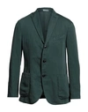 Boglioli Man Blazer Green Size 40 Cotton, Linen