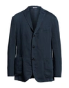 Boglioli Man Suit Jacket Navy Blue Size 44 Cotton
