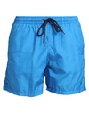 Drumohr Man Swim Trunks Azure Size Xxl Polyester In Blue