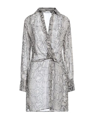 Liu •jo Woman Mini Dress Grey Size 8 Viscose
