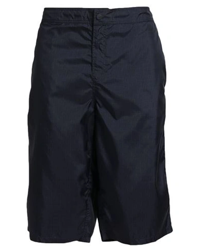 Fendi Man Beach Shorts And Pants Navy Blue Size 40 Polyester In Navy Blue