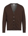 Daniele Fiesoli Man Cardigan Brown Size Xl Cotton