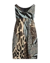 Manila Grace Woman Mini Dress Beige Size 10 Polyester, Elastane In Beige