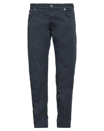 Jacob Cohёn Man Pants Midnight Blue Size 33 Cotton, Elastane In Blue