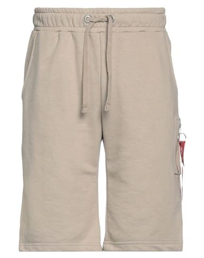 Alpha Industries Man Shorts & Bermuda Shorts Beige Size S Cotton, Polyester