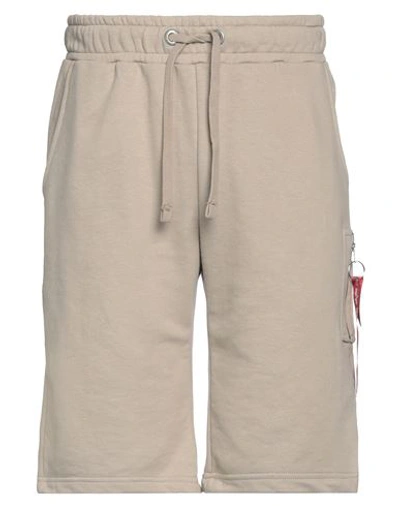 Alpha Industries Man Shorts & Bermuda Shorts Beige Size S Cotton, Polyester In Beige