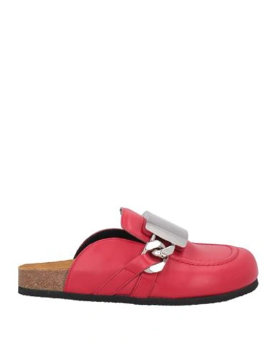 Jw Anderson Woman Mules & Clogs Red Size 6 Calfskin