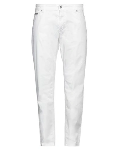 Harmont & Blaine Man Pants White Size 42 Cotton, Elastane