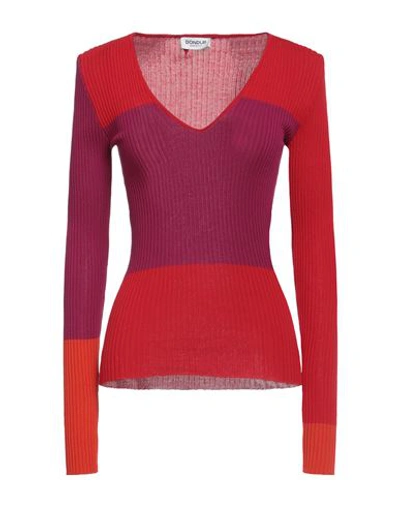 Dondup Woman Sweater Red Size 8 Cotton
