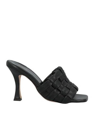 Pinko Woman Sandals Black Size 9 Textile Fibers