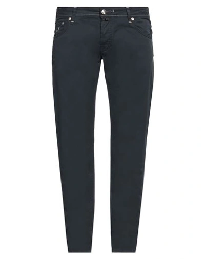 Jacob Cohёn Man Pants Midnight Blue Size 38 Cotton, Elastane In Blue