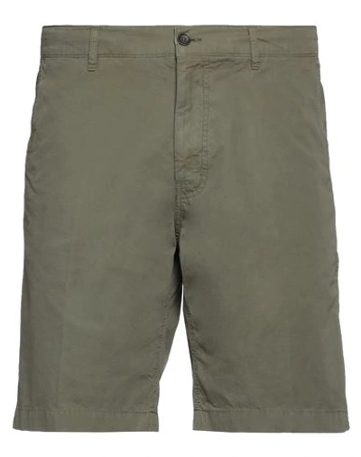 Aspesi Man Shorts & Bermuda Shorts Military Green Size 38 Cotton