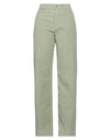 Mauro Grifoni Grifoni Woman Pants Sage Green Size 26 Cotton, Elastane In Sage Green
