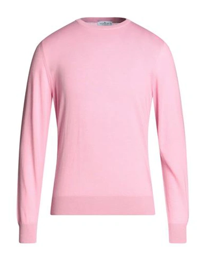 Sonrisa Man Sweater Pink Size 42 Merino Wool, Silk, Cashmere