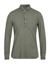 Messagerie Man Shirt Military Green Size 17 Cotton