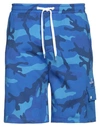 Valentino Garavani Man Shorts & Bermuda Shorts Azure Size L Cotton In Blue