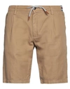 Eleventy Man Shorts & Bermuda Shorts Camel Size 32 Cotton, Linen In Beige