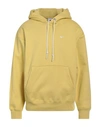 Nike Man Sweatshirt Yellow Size M Cotton, Polyester