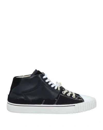 Maison Margiela Man Sneakers Black Size 9 Leather, Textile Fibers