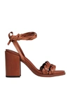 Hazy Woman Sandals Brown Size 10 Soft Leather