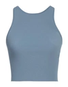 Max Mara Woman Top Pastel Blue Size Xs Viscose, Polyester In Blue