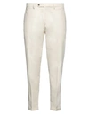 Michele Carbone Man Pants Cream Size 42 Cotton, Elastane In White