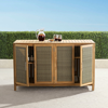 Frontgate Isola Outdoor 4 Door Cabinet In Natural Teak