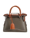 Maison Margiela Woman Handbag Lead Size - Rubber, Bovine Leather, Cotton, Polyester, Zinc In Grey
