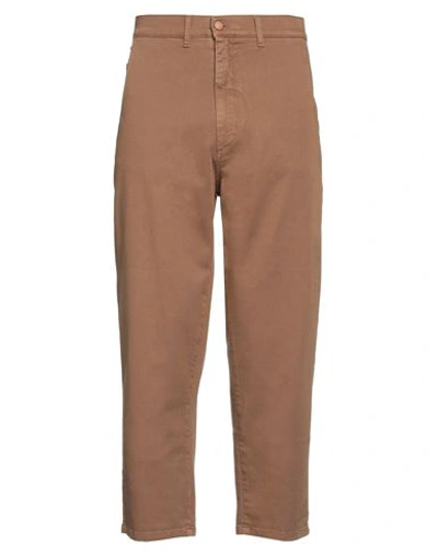 Daniele Alessandrini Homme Man Pants Camel Size 34 Cotton, Elastane In Beige