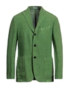 Boglioli Man Blazer Acid Green Size 38 Linen