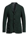 Boglioli Man Blazer Dark Green Size 40 Linen