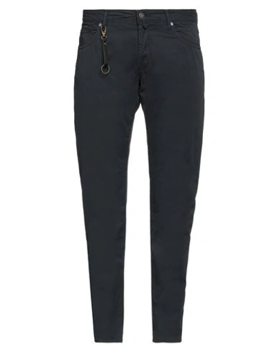 Incotex Man Pants Midnight Blue Size 38 Cotton, Elastane In Blue