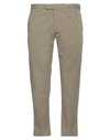 Pt Torino Man Pants Military Green Size 42 Cotton, Elastane In Sage Green