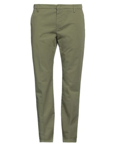 DONDUP DONDUP MAN PANTS MILITARY GREEN SIZE 29 COTTON, ELASTANE