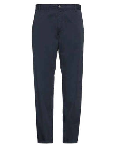 Harmont & Blaine Man Pants Navy Blue Size 32 Cotton, Elastane In Navy Blue